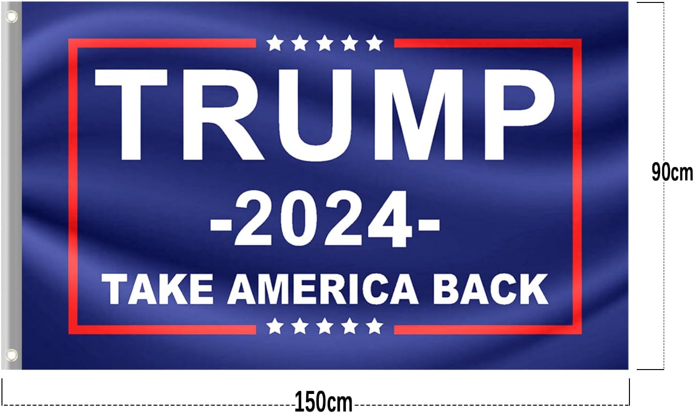 Trump 2024 “Take America Back” Flag – Double-Sided, Made in USA (3x5ft, 3-Ply)