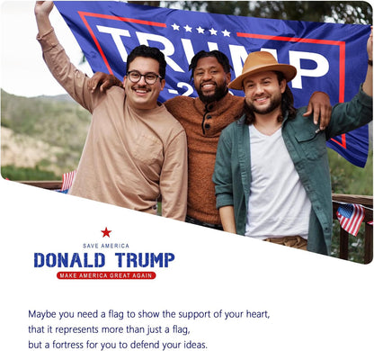Trump 2024 “Take America Back” Flag – Double-Sided, Made in USA (3x5ft, 3-Ply)