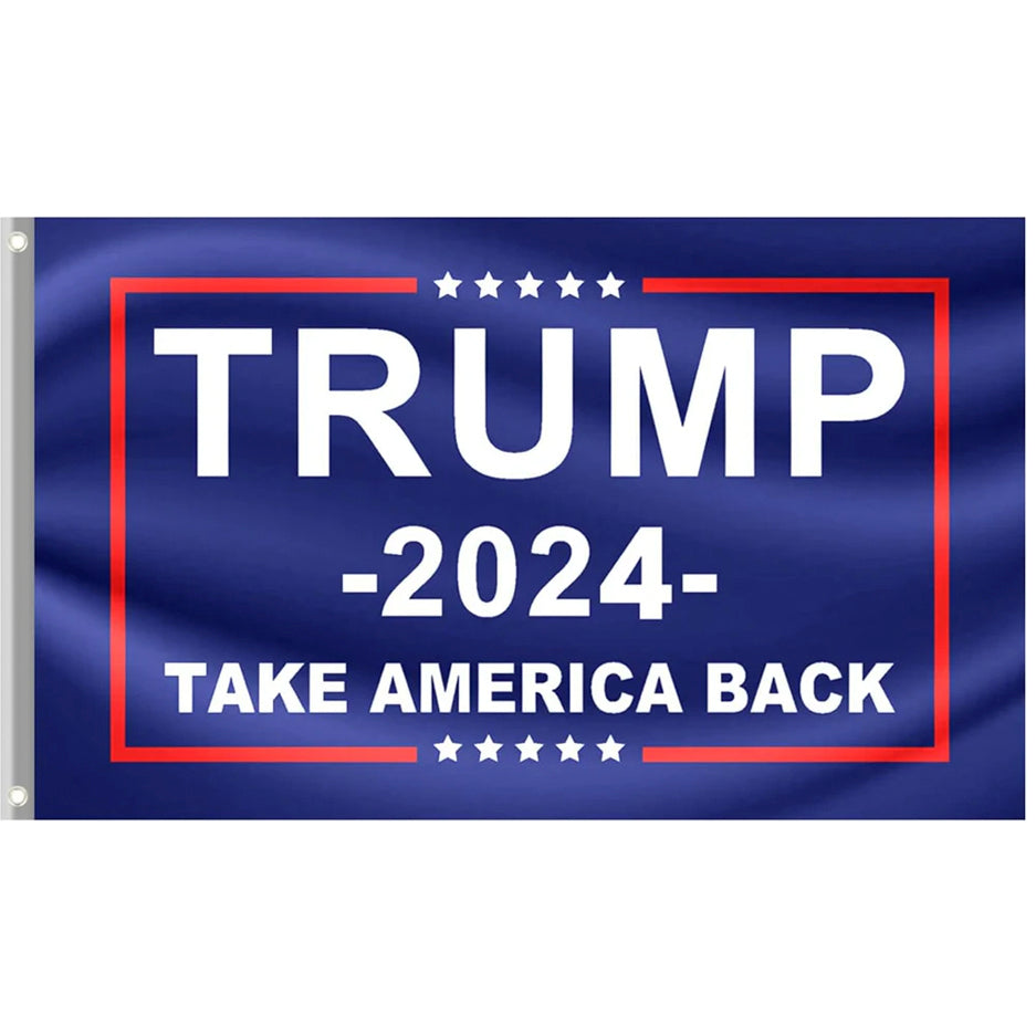 Trump 2024 “Take America Back” Flag – Double-Sided, Made in USA (3x5ft, 3-Ply)