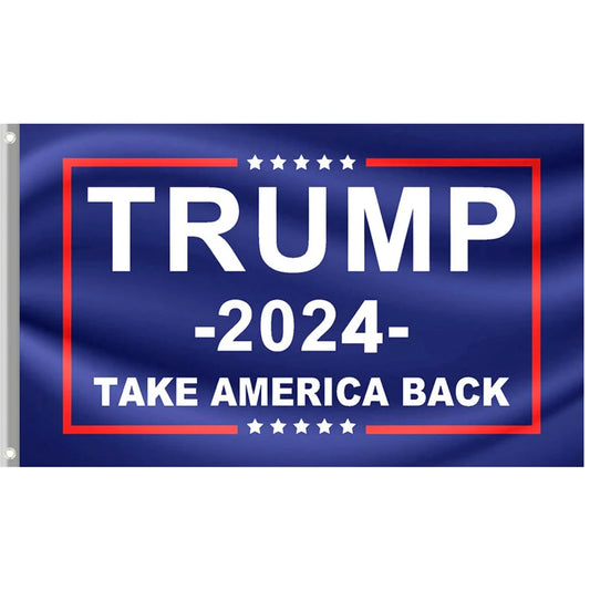 Trump 2024 “Take America Back” Flag – Double-Sided, Made in USA (3x5ft, 3-Ply)